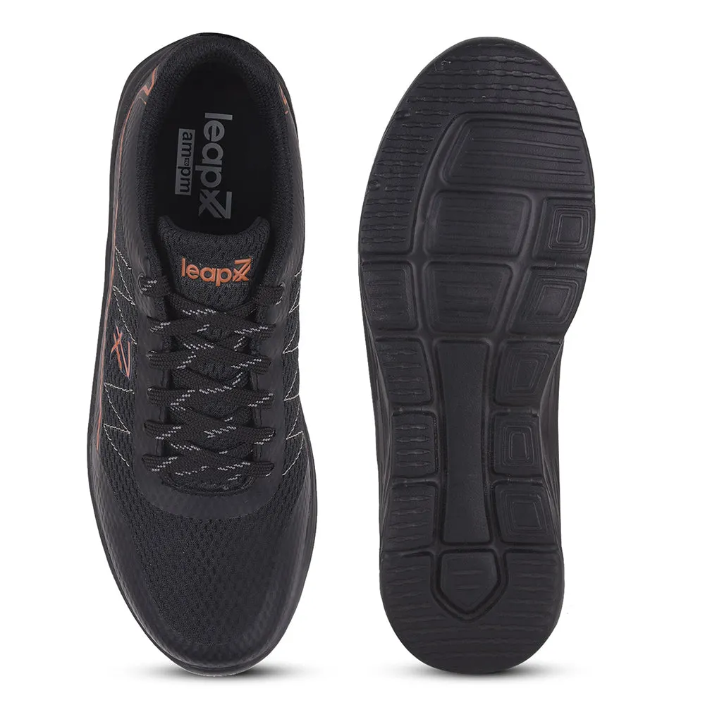 Leap7x By Liberty Mens ZIGGY-1E Black Sports Lacing Shoes