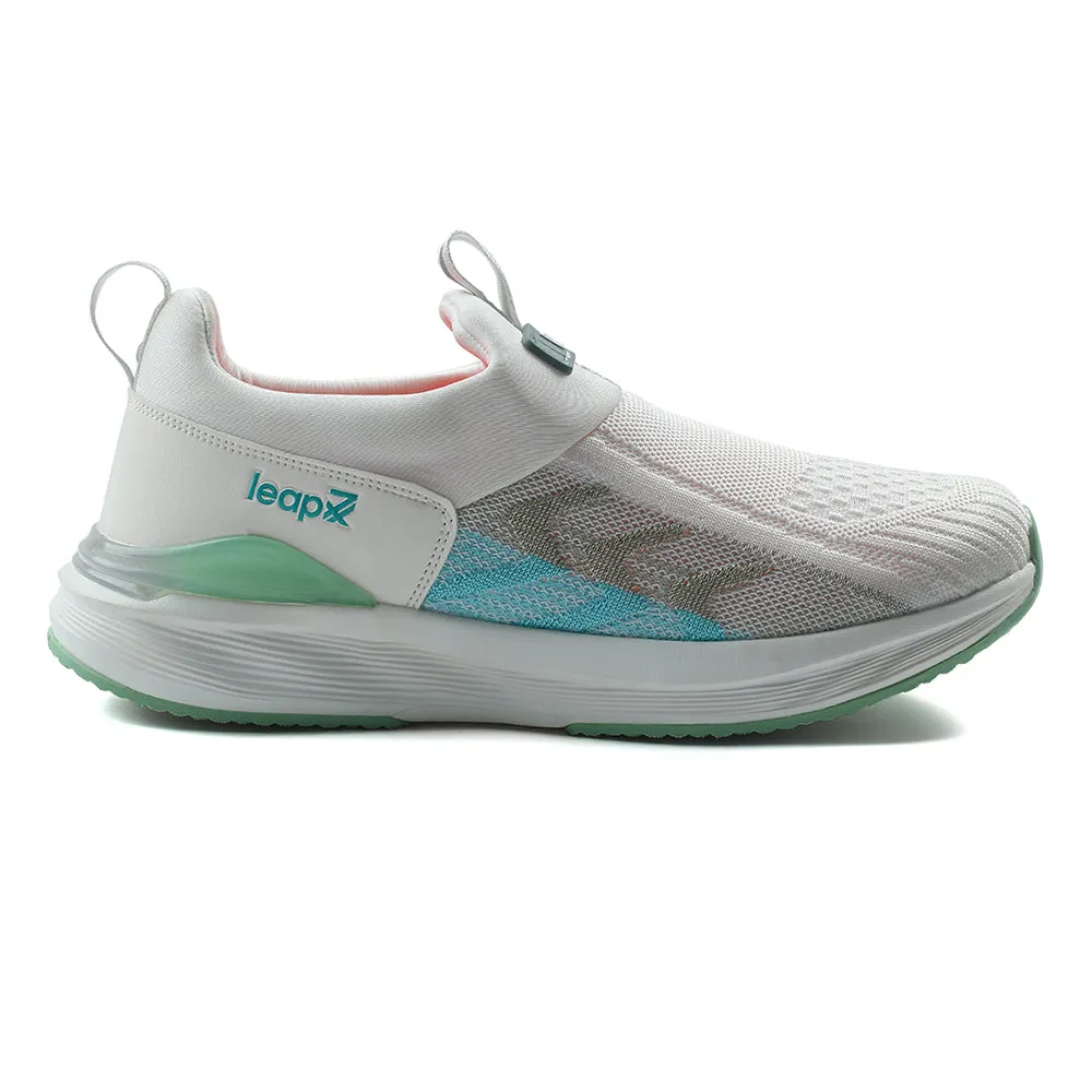 Leap7x White Non Lacing Sports Walking Shoes For Women AHANA By Liberty