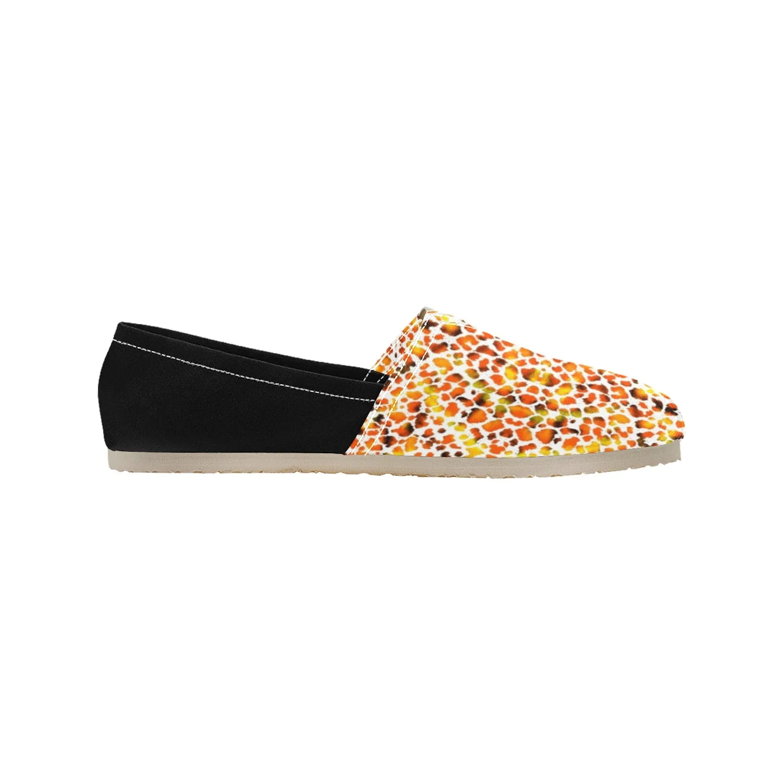 Leopard Fire Women's Canvas Slip On Shoes