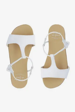 Manuela de Juan Mikonos White Girls Sandals