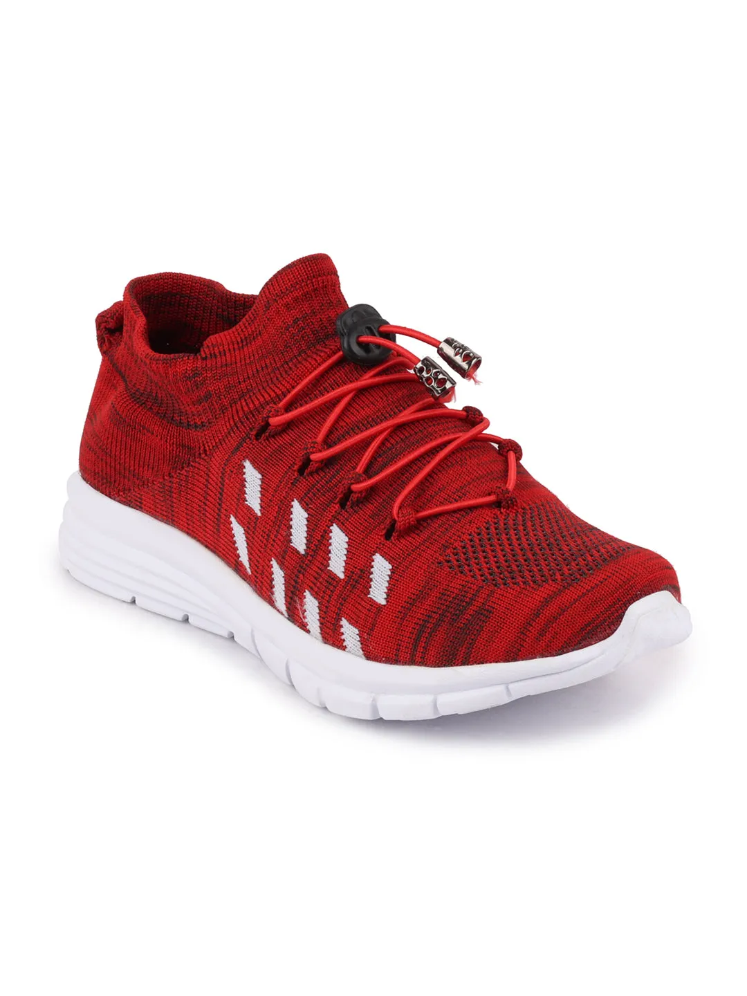 Men Red Sports Lace-Up Running Shoes