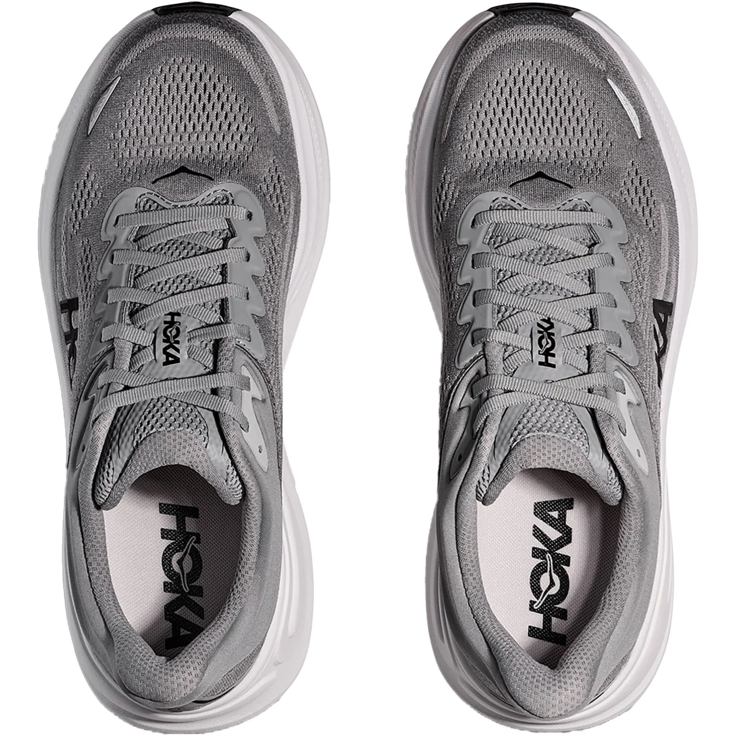 Men's Hoka Bondi 9 Galactic Grey/Stellar Grey Mesh