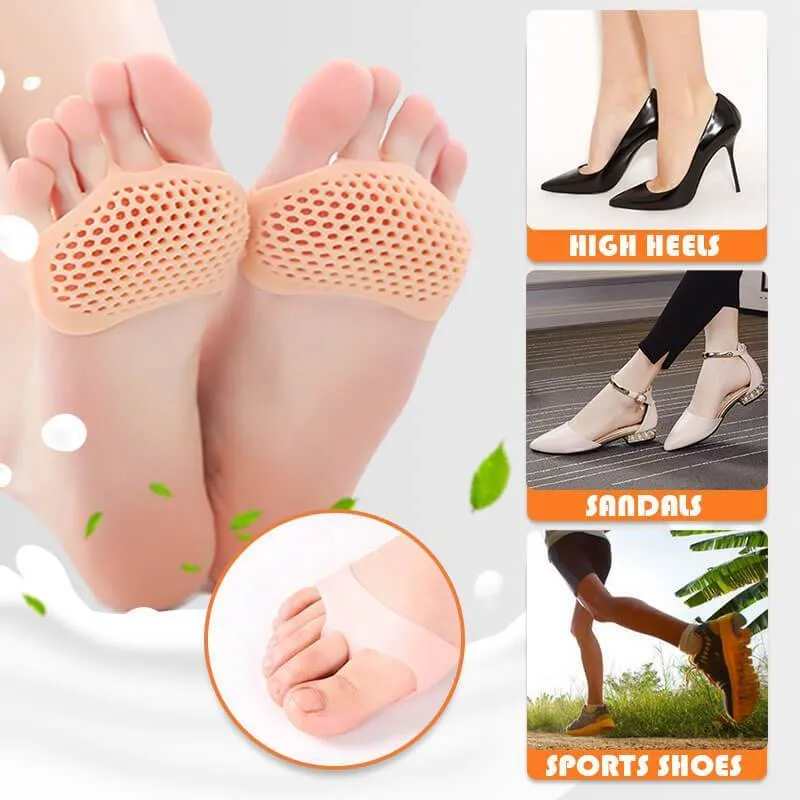 Metatarsal Pads for Women and Men , Foot Pads for Ball of Feet , Silicone honeycomb forefoot cushion insoles