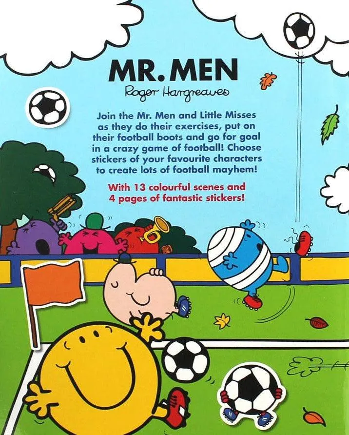 Mr.Men Football Sticker Scene Book With 4 Pages of Fun Stickers