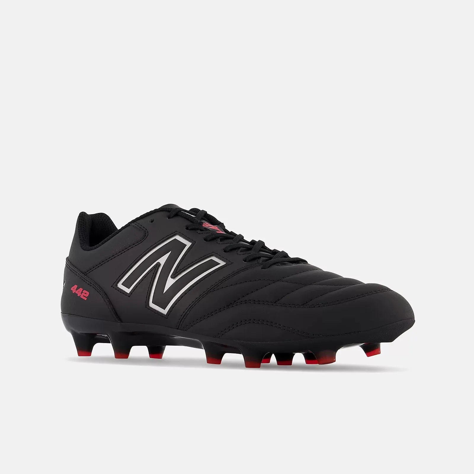 New Balance 442 V2 TEAM FG (2E) Boots - Black/White