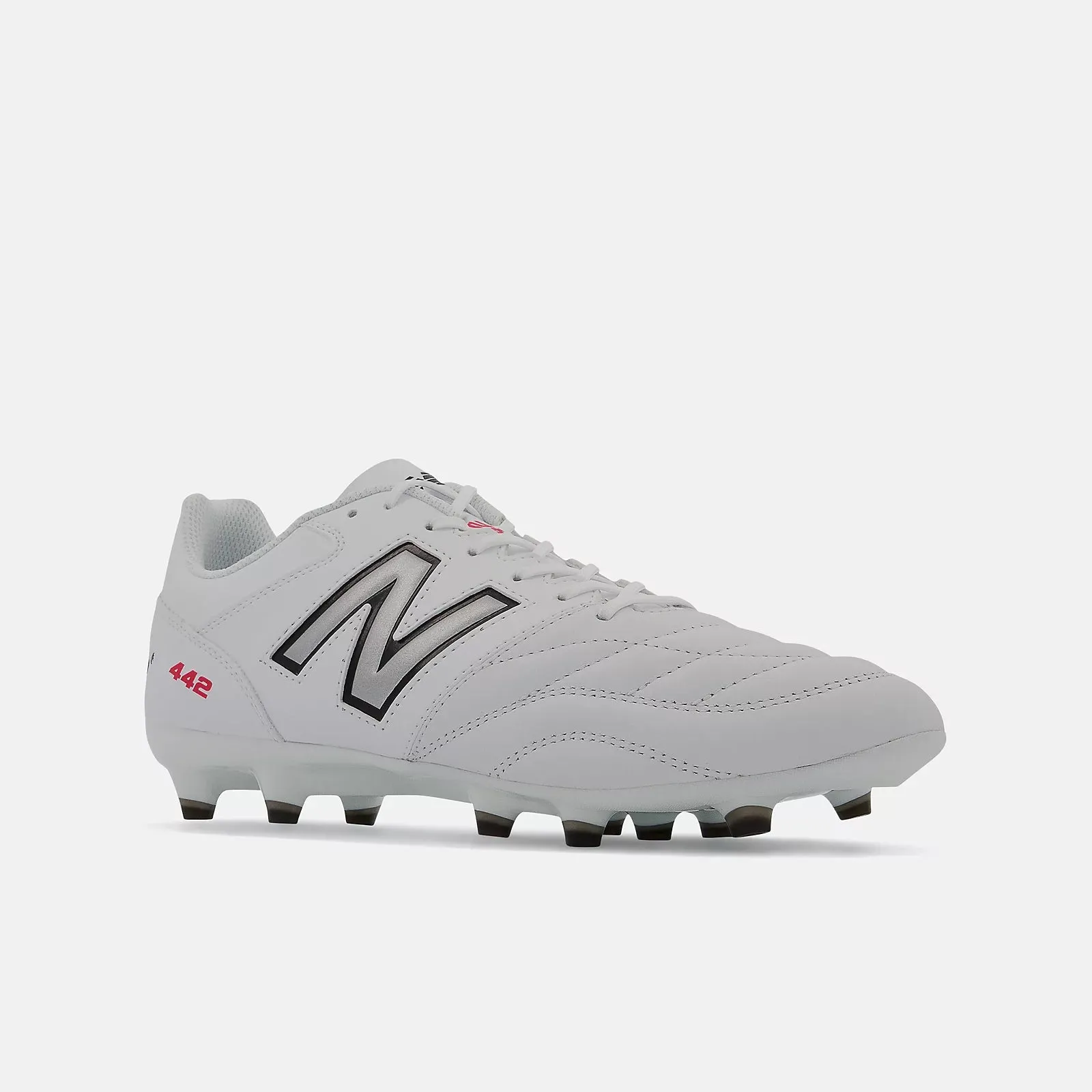 New Balance 442 V2 TEAM FG Boots - White/Black