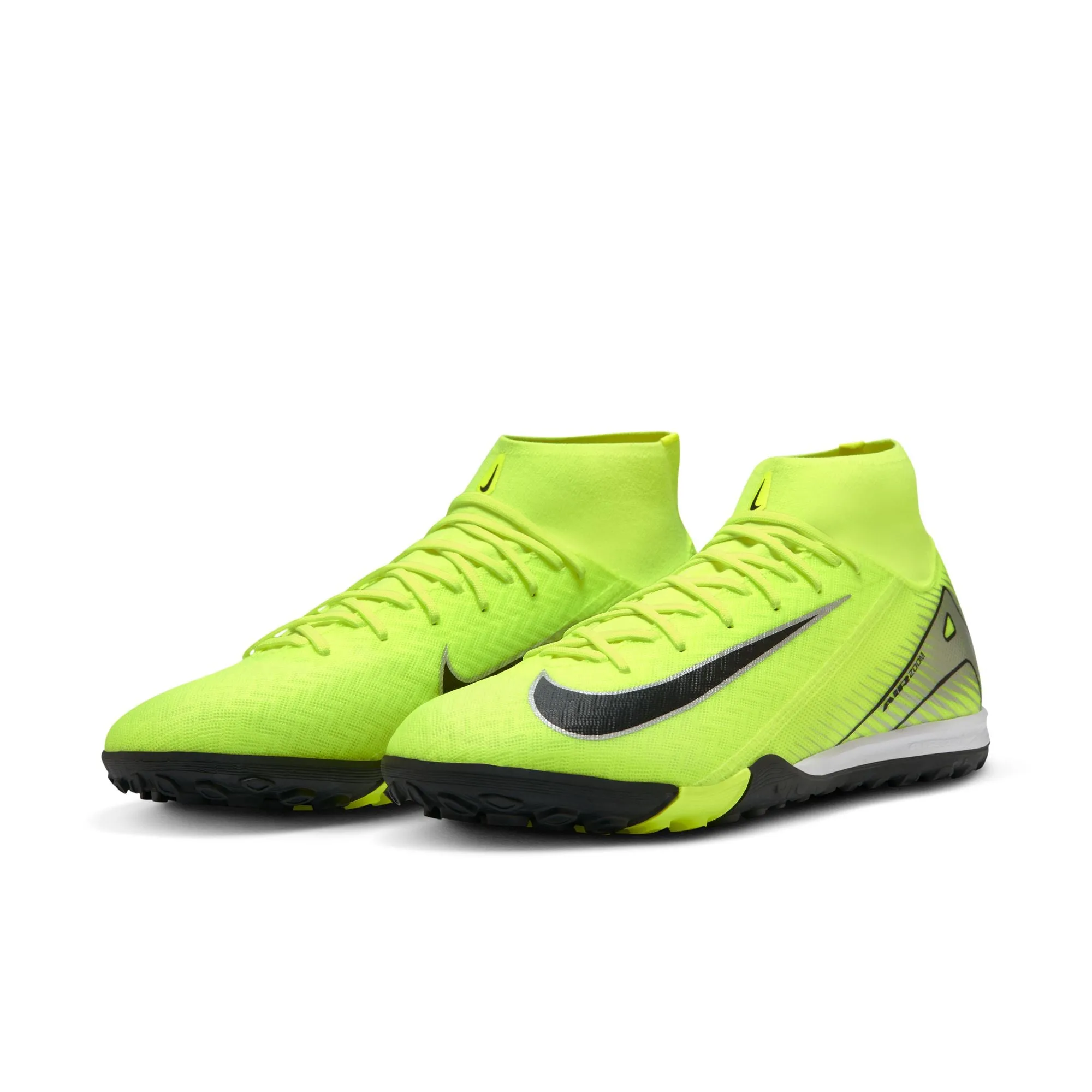 Nike Air Zoom Mercurial Superfly 10 Academy TF Turf Soccer Cleats  - Volt/Black