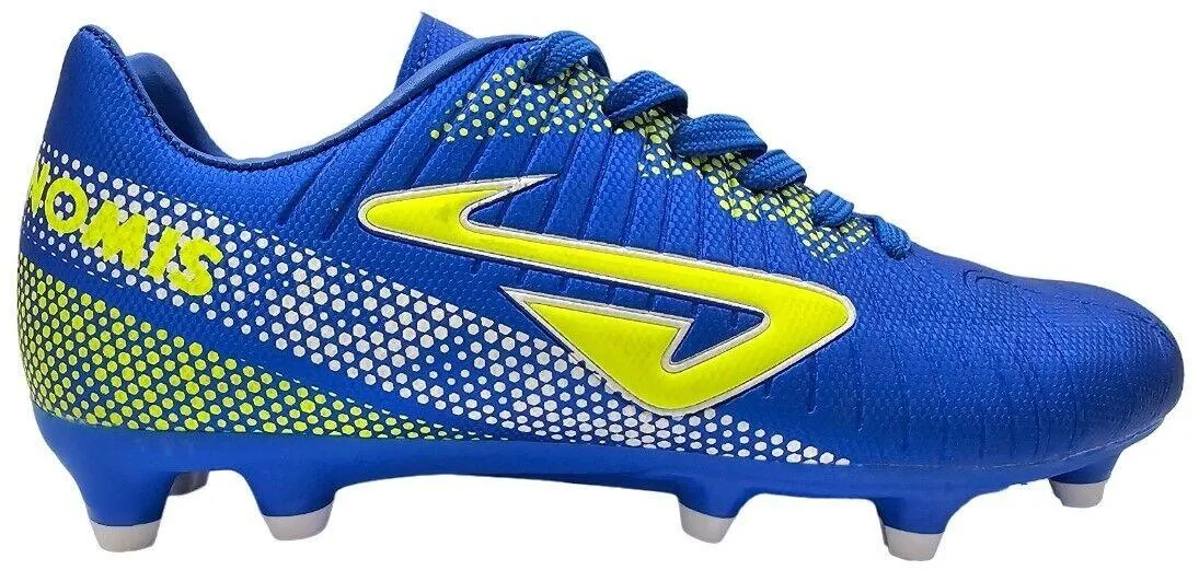 NOMIS Prodigy 2.0 FG Football Boots - Royal/Lime/White - Shoe - Adult