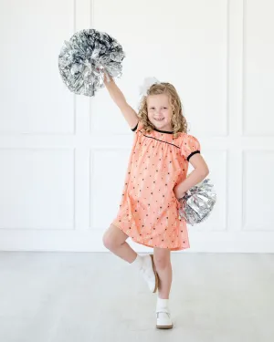 Orange and Black Boots Catherine Dress