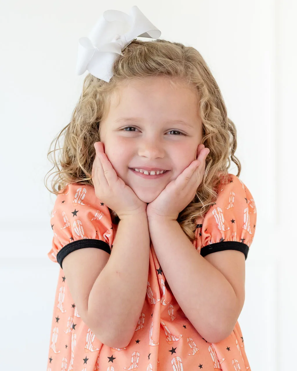 Orange and Black Boots Catherine Dress