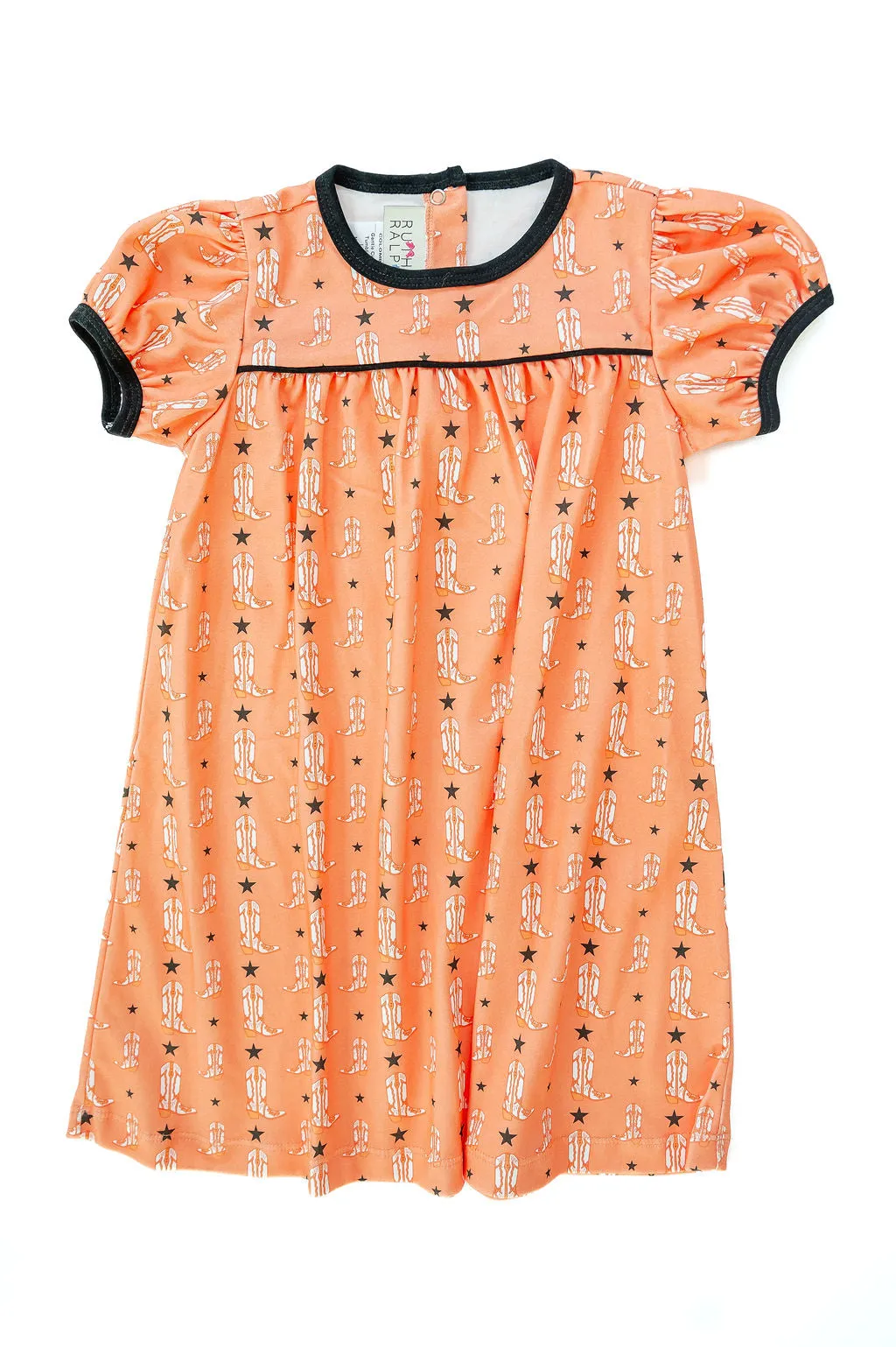 Orange and Black Boots Catherine Dress