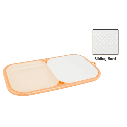 Orange Plastic Chopping Board with Sliding Tray for Vegetable, Fruits, Meat and Salad