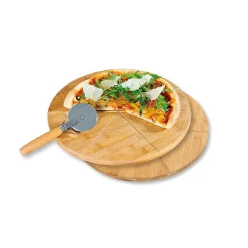 Pizza Plates - Set Of 2 - With Cutter