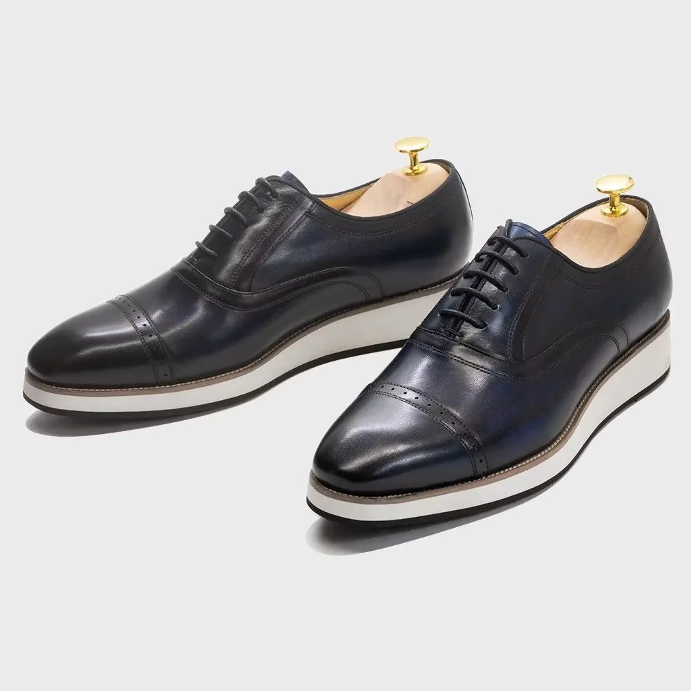 Polished Luxe Leather Lace-Up Dress Shoes