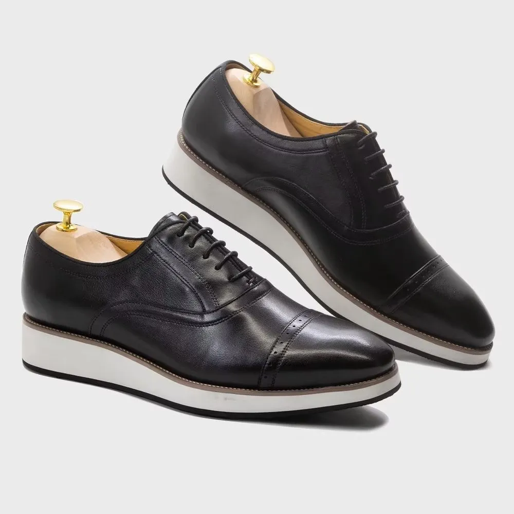 Polished Luxe Leather Lace-Up Dress Shoes