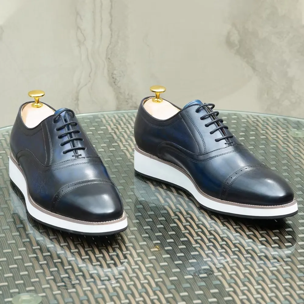 Polished Luxe Leather Lace-Up Dress Shoes