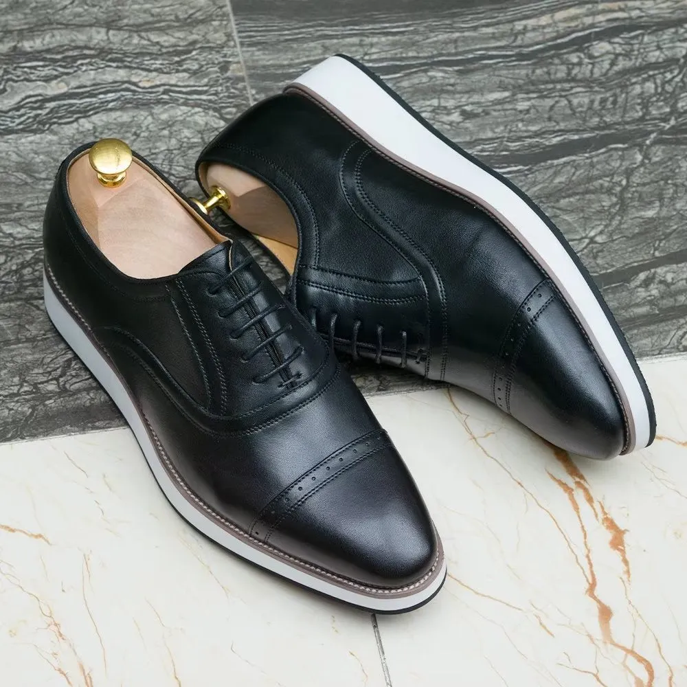 Polished Luxe Leather Lace-Up Dress Shoes