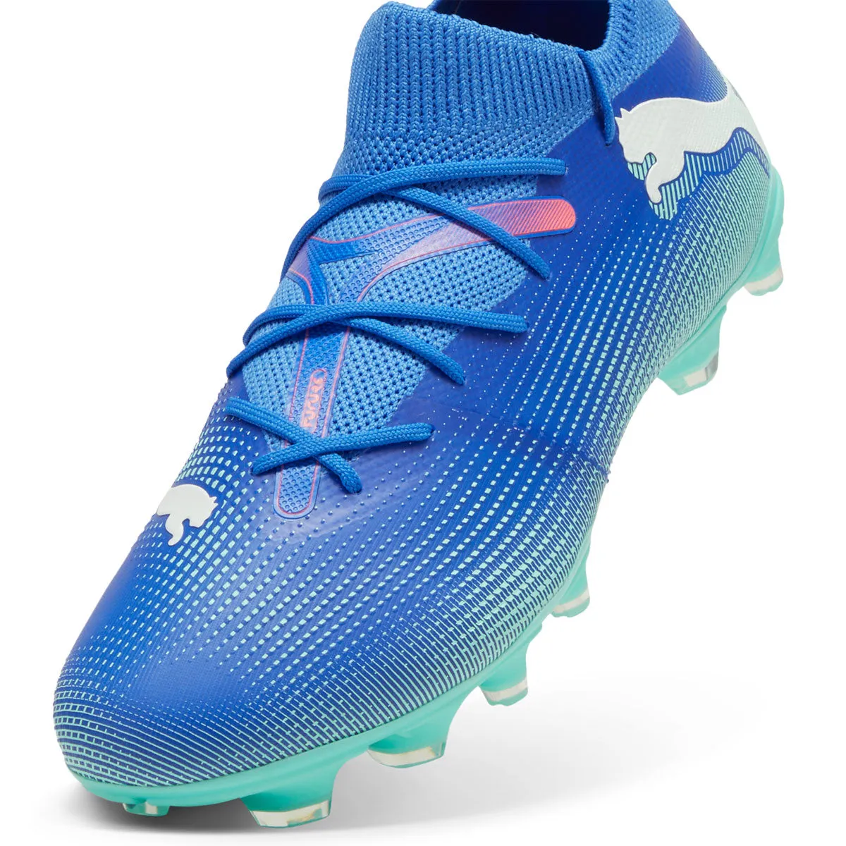 Puma Future 7 Match FG/AG Football Boots - Adult - Blue/White/Peppermint