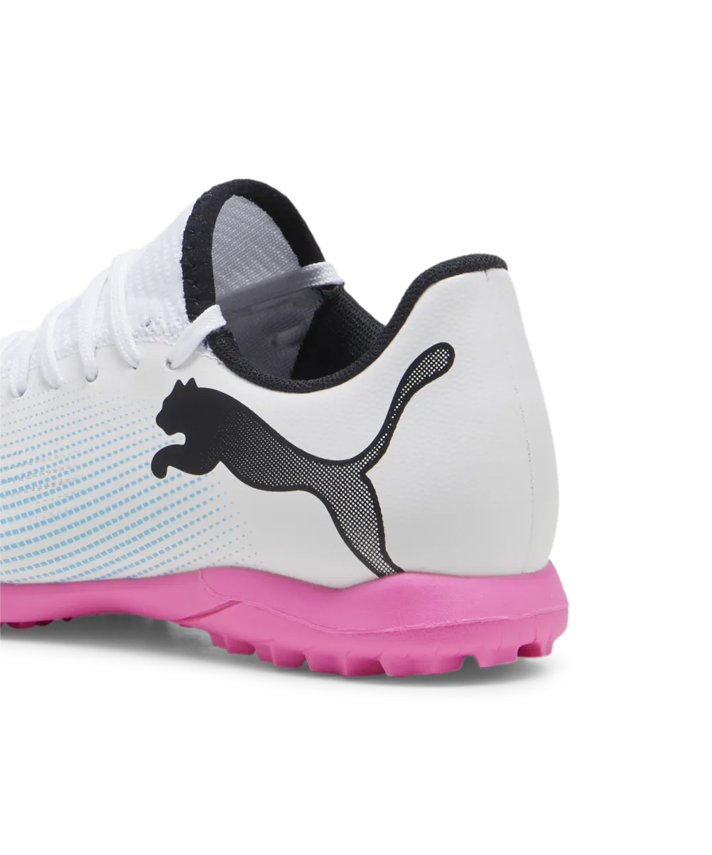 PUMA Future 7 Play TT Junior Turf Soccer Shoes 107737 01 WHITE/PINK/BLACK