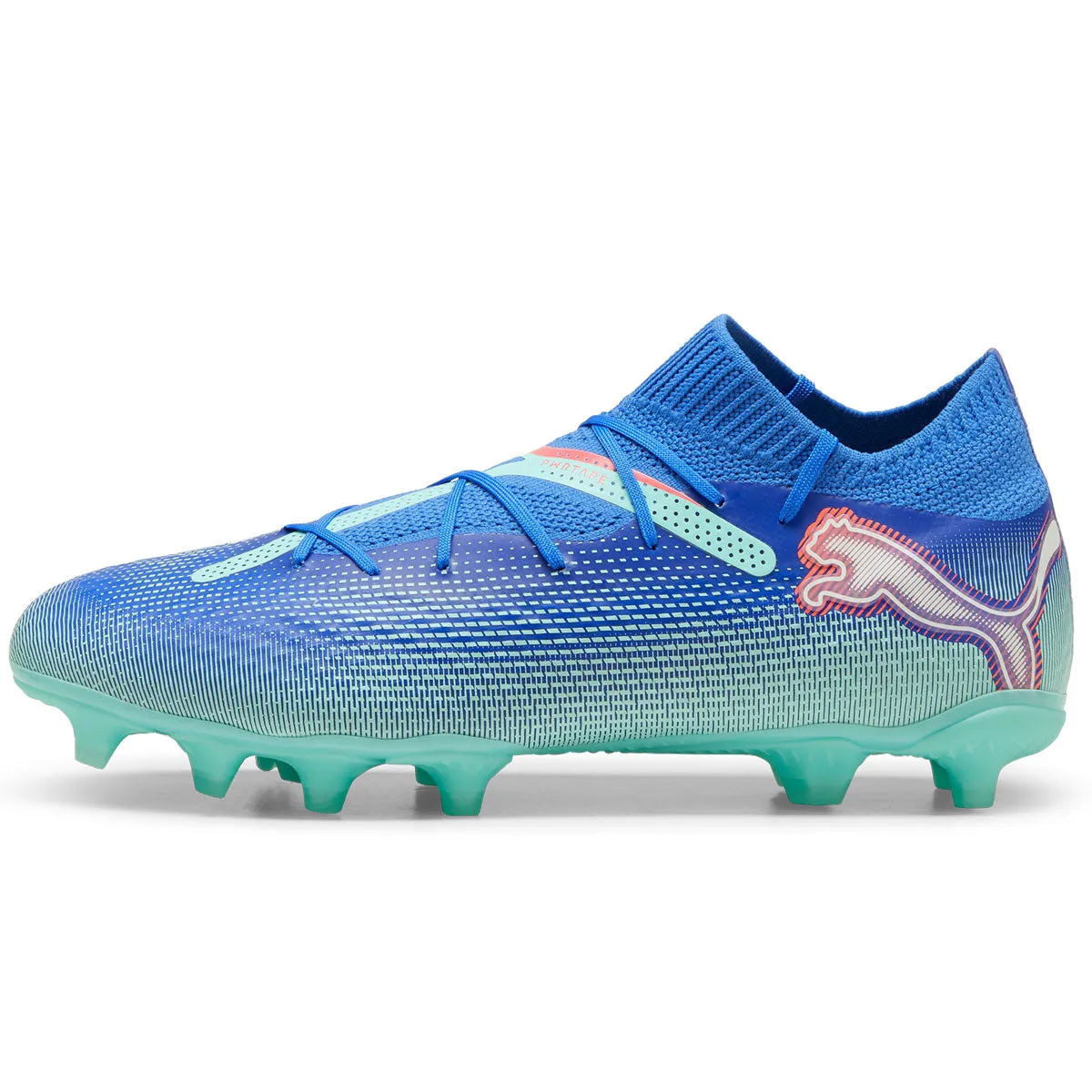 Puma Future 7 Pro FG/AG Football Boots - Adult - Blue/White/Peppermint