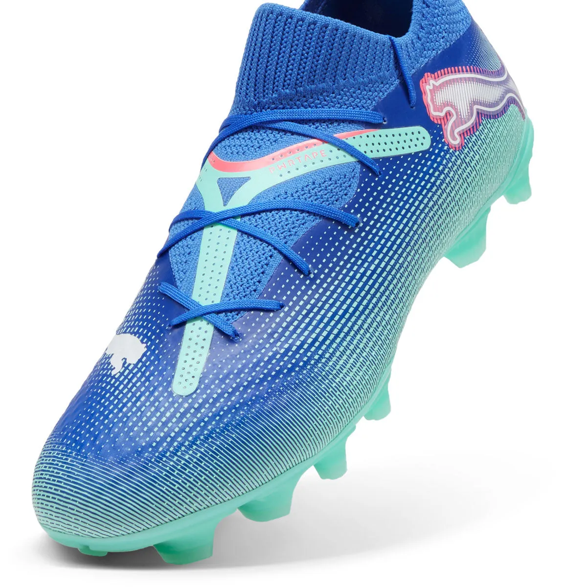 Puma Future 7 Pro FG/AG Football Boots - Adult - Blue/White/Peppermint