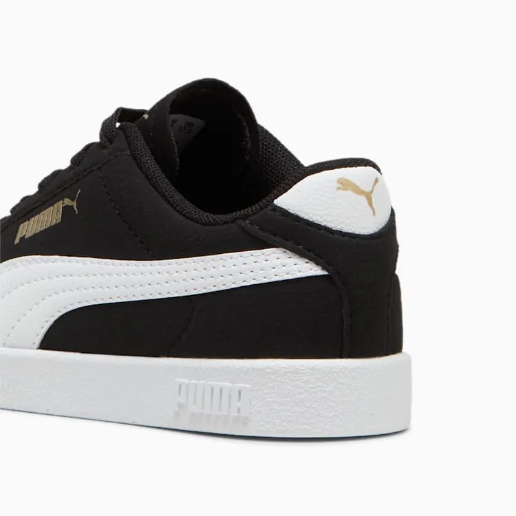 PUMA KID'S CLUB II BLACK/WHITE SNEAKER SHOES