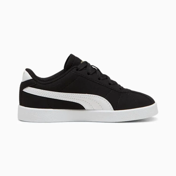 PUMA KID'S CLUB II BLACK/WHITE SNEAKER SHOES