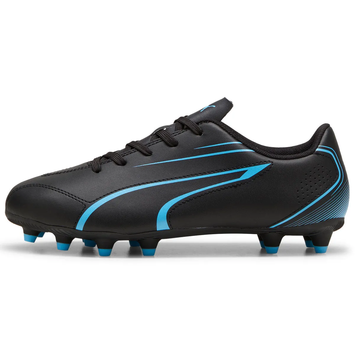 Puma Vitoria FG/AG Football Boots - Youth - Black/Luminous Blue