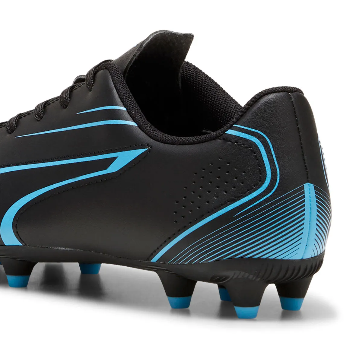 Puma Vitoria FG/AG Football Boots - Youth - Black/Luminous Blue