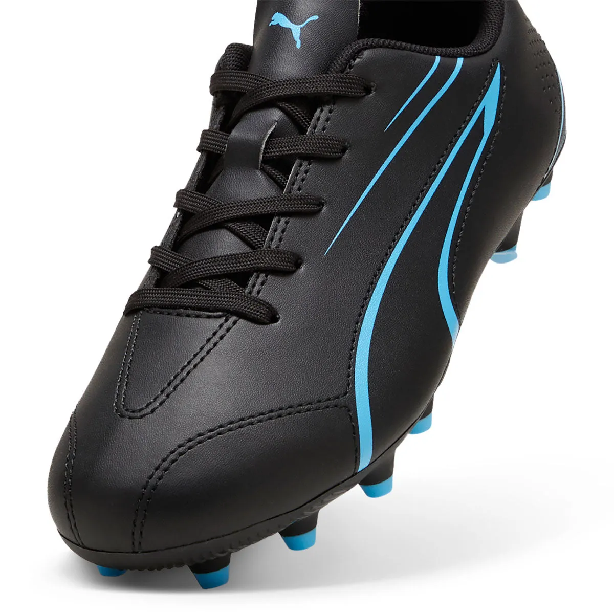 Puma Vitoria FG/AG Football Boots - Youth - Black/Luminous Blue