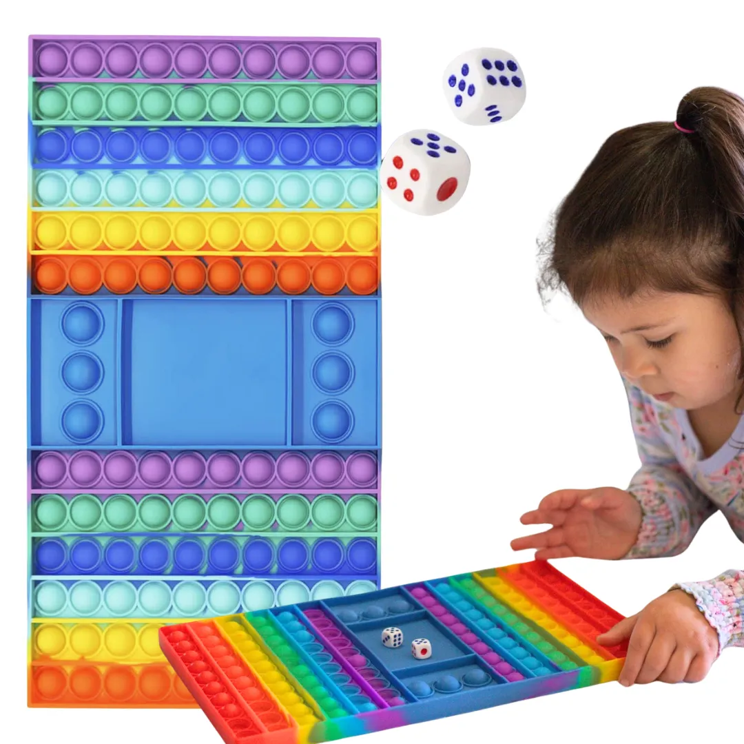 Rainbow Pop It Board Game | 2 Player