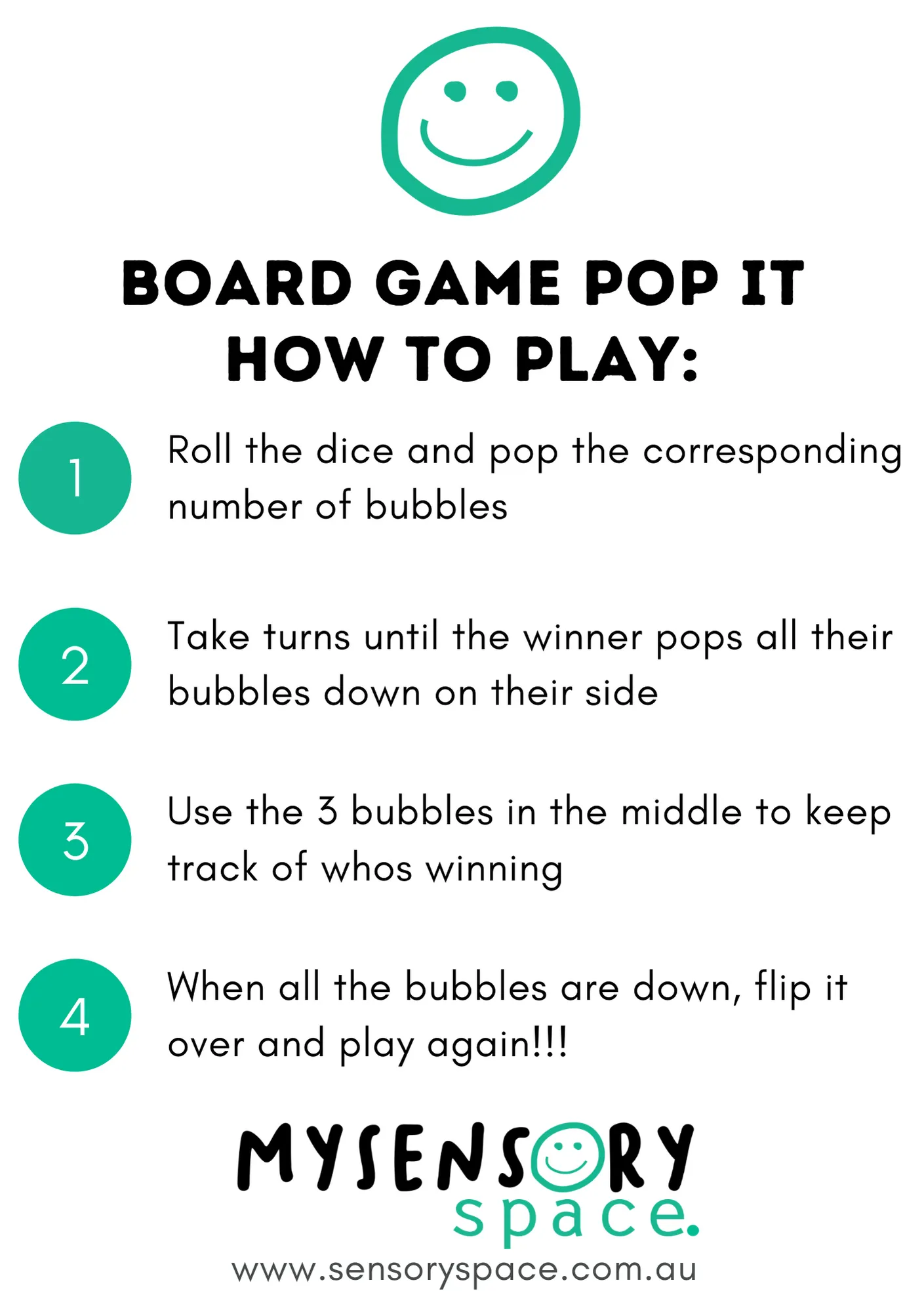 Rainbow Pop It Board Game | 2 Player