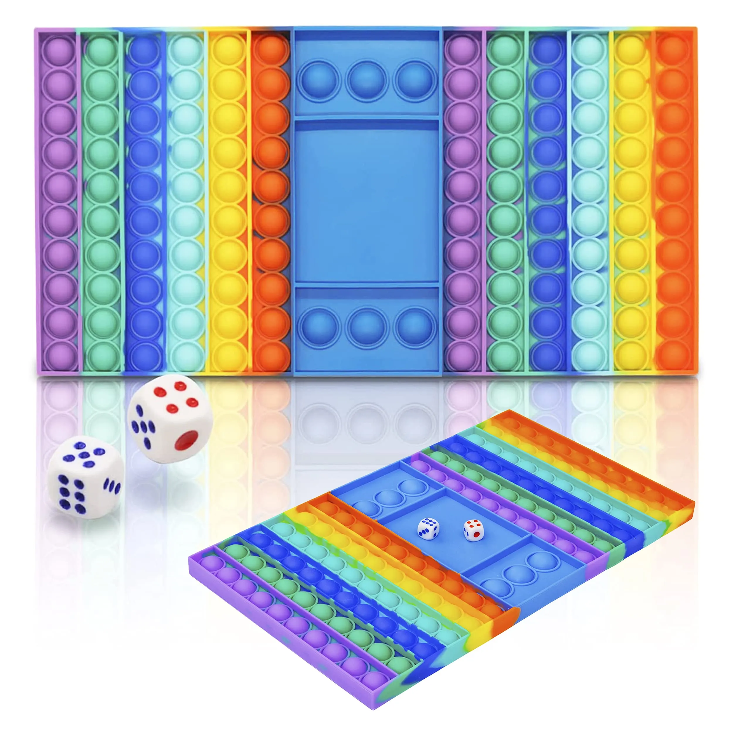 Rainbow Pop It Board Game | 2 Player