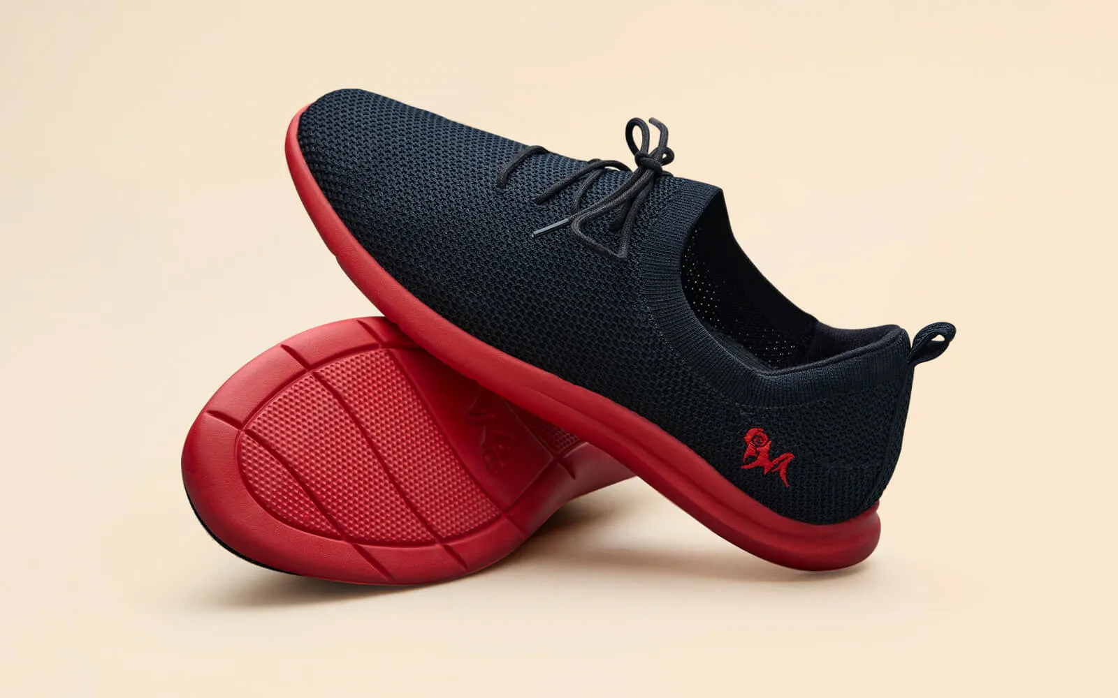 ReLive Knit Sneakers : Hale Black / Red Sole