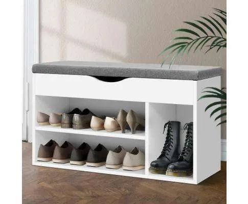 Shoe Cabinet Bench Shoes Organiser Storage Rack Shelf White Cupboard Box