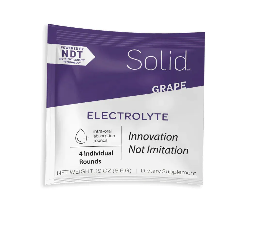 Solid Hydration Electrolyte Tablets Grape Flavor - 1 Bag - 80 Tablets