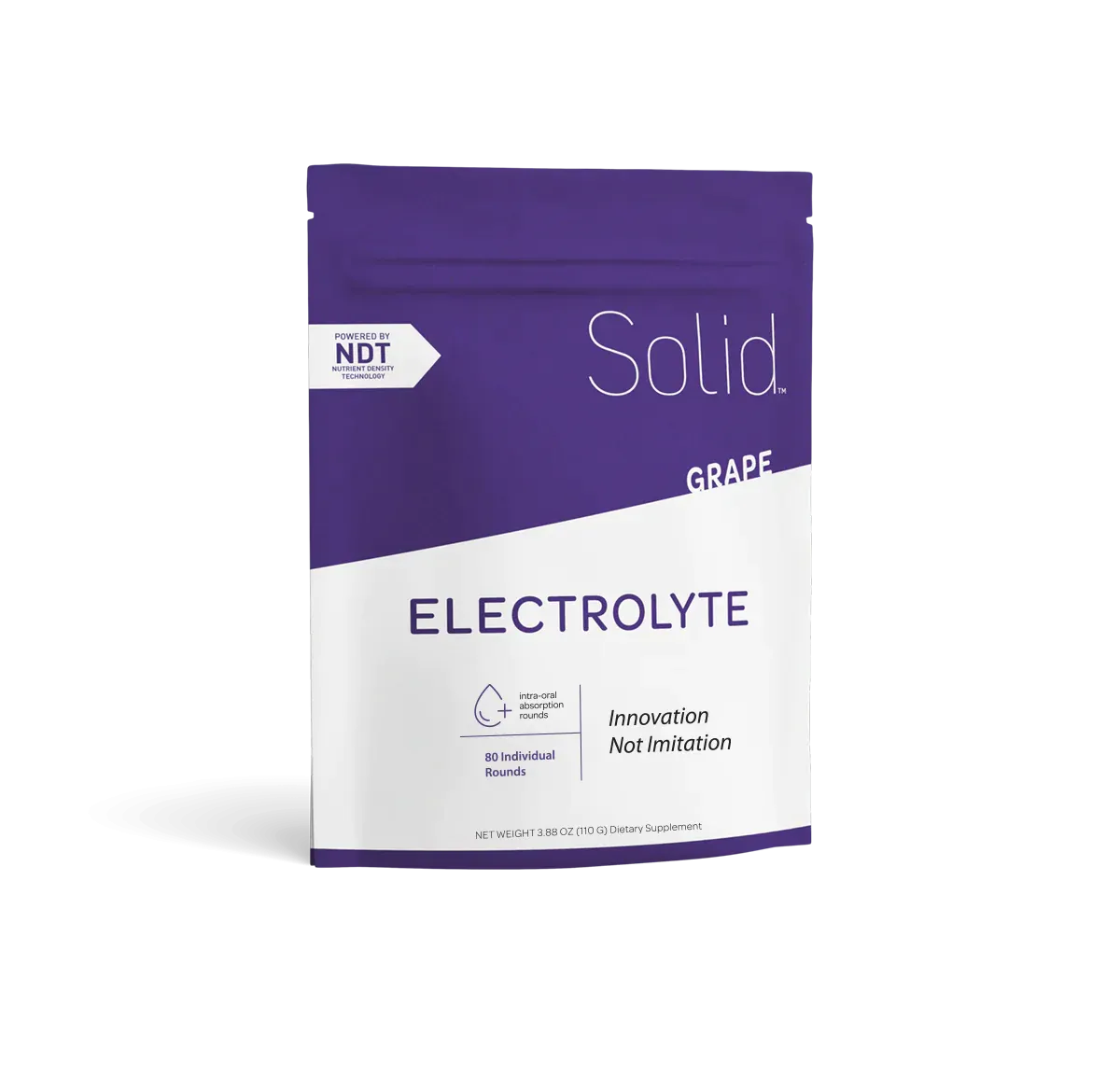 Solid Hydration Electrolyte Tablets Grape Flavor - 1 Bag - 80 Tablets