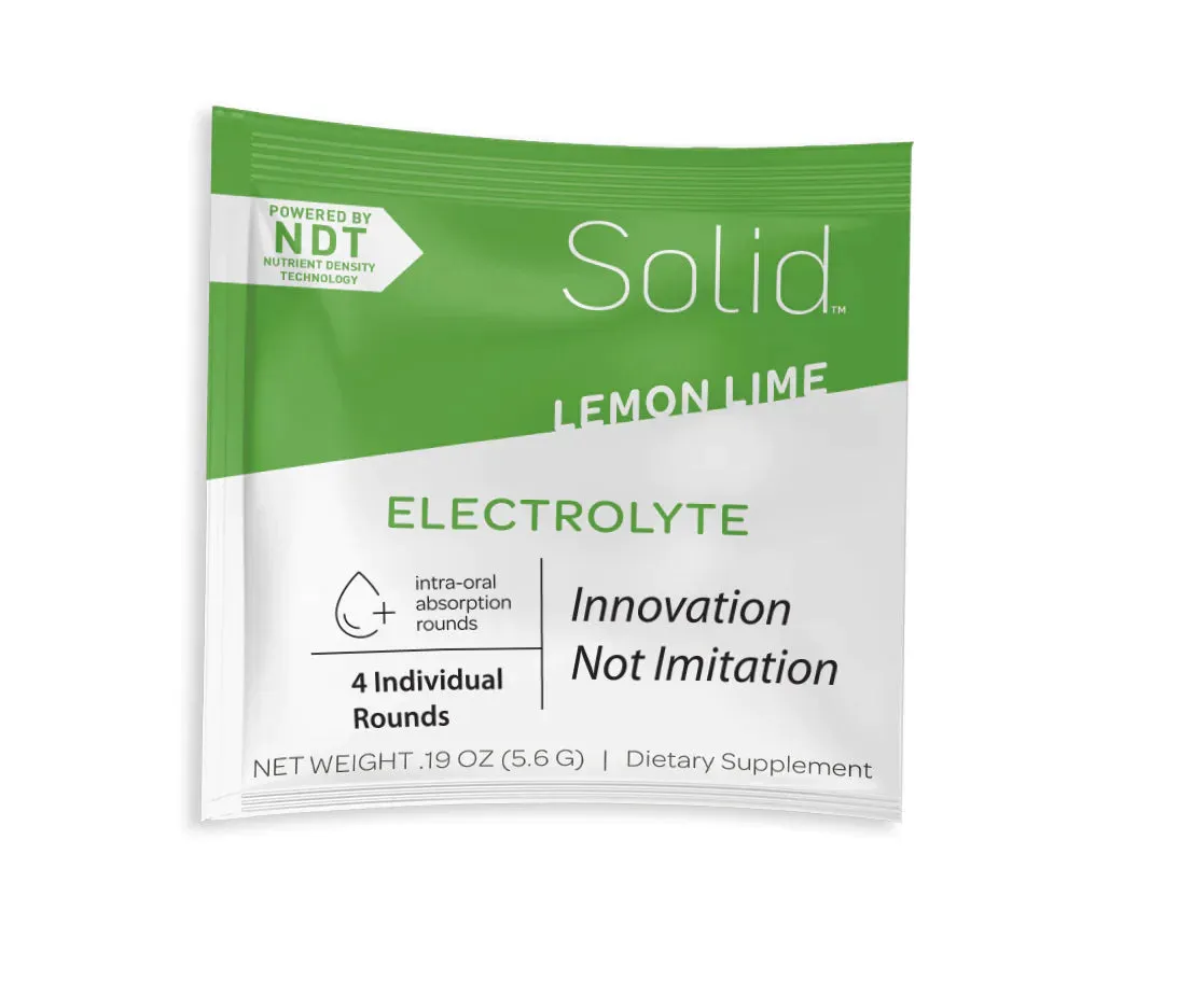 Solid Hydration Electrolyte Tablets Lemon-Lime Flavor - 1 Bag - 80 Tablets