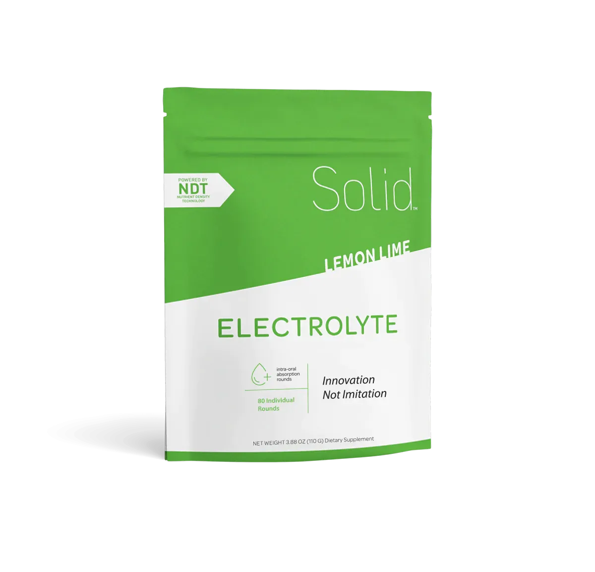 Solid Hydration Electrolyte Tablets Lemon-Lime Flavor - 1 Bag - 80 Tablets