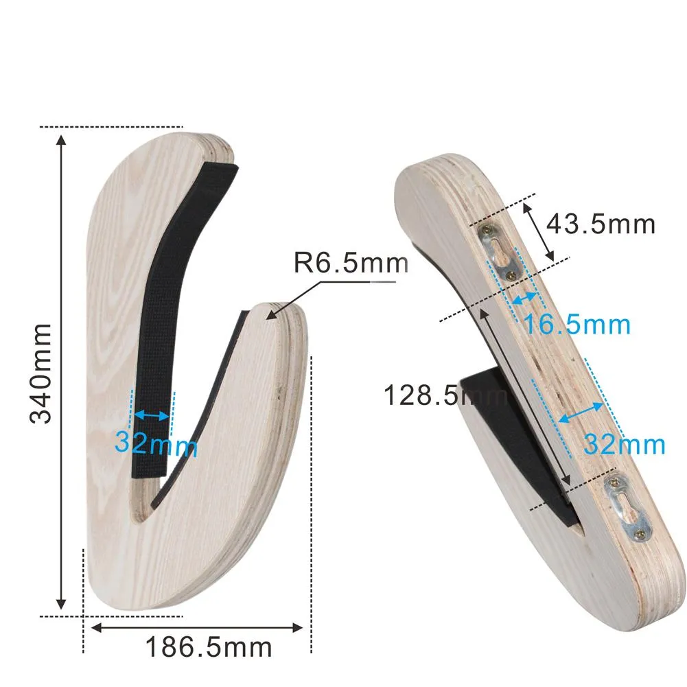 Surfboard Wall Rack - Curve Wooden Single