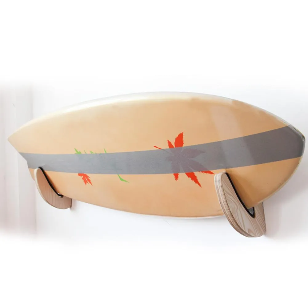 Surfboard Wall Rack - Curve Wooden Single