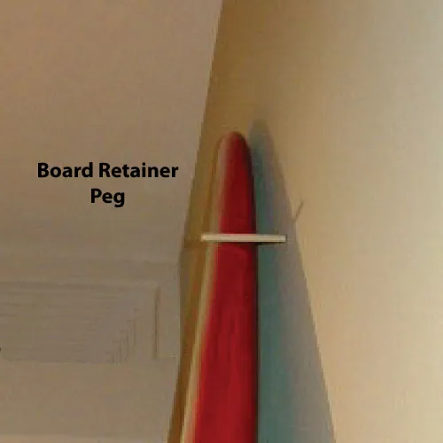 Surfboard Wall Rack VERTICAL Longboard - Hawaiian Gun Rack BRUNETTE