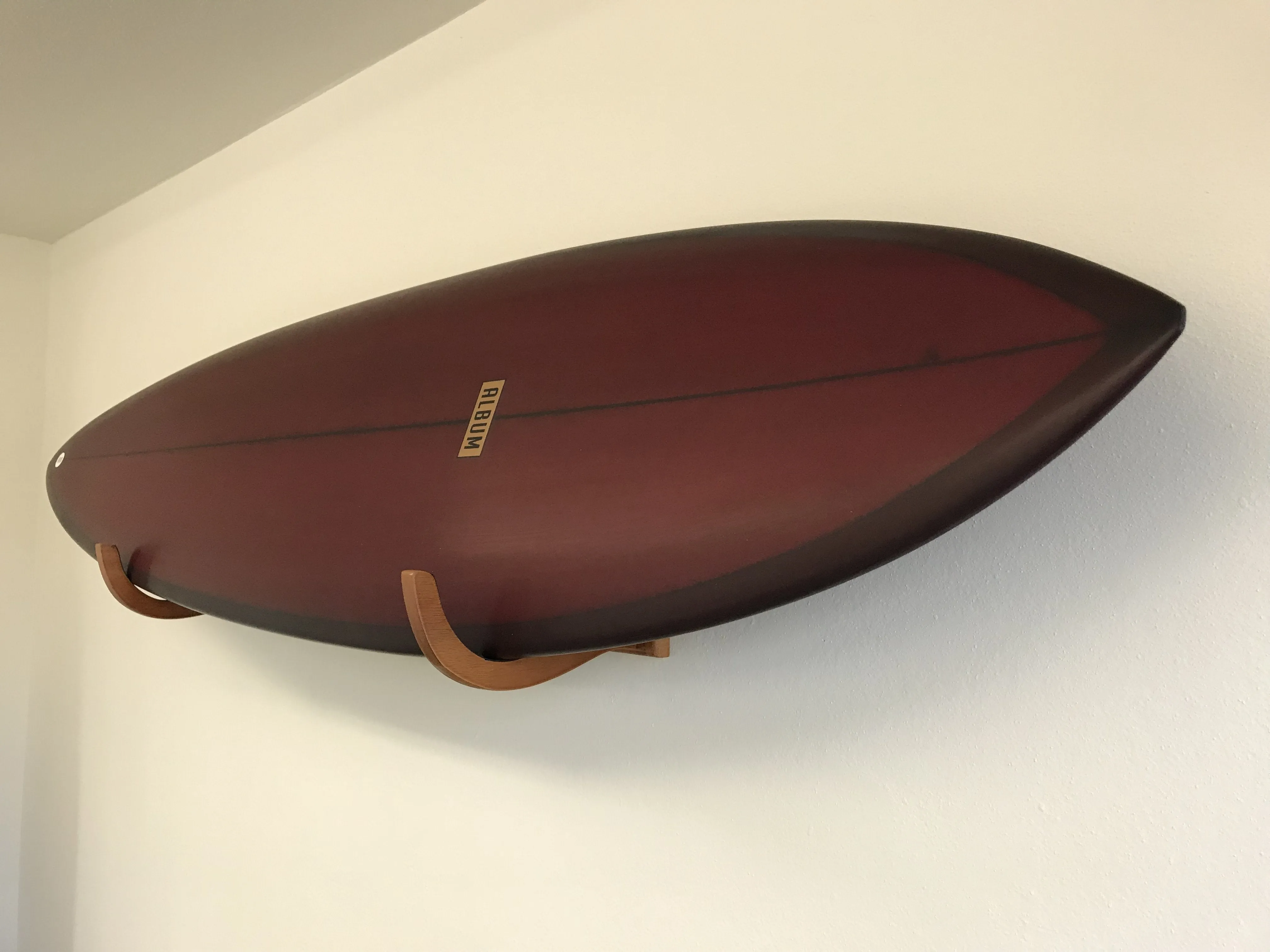 Surfboard Wall Rack - Wooden Single