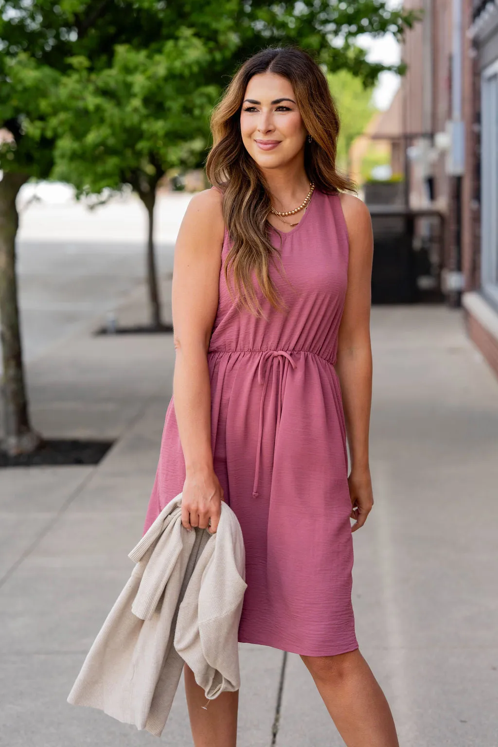 Tie Waist Tank Dress