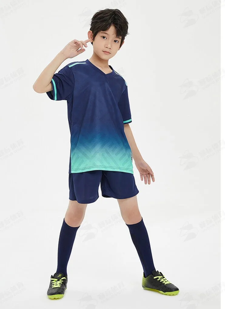 Unisex V-neck Custom Design Soccer Uniforms