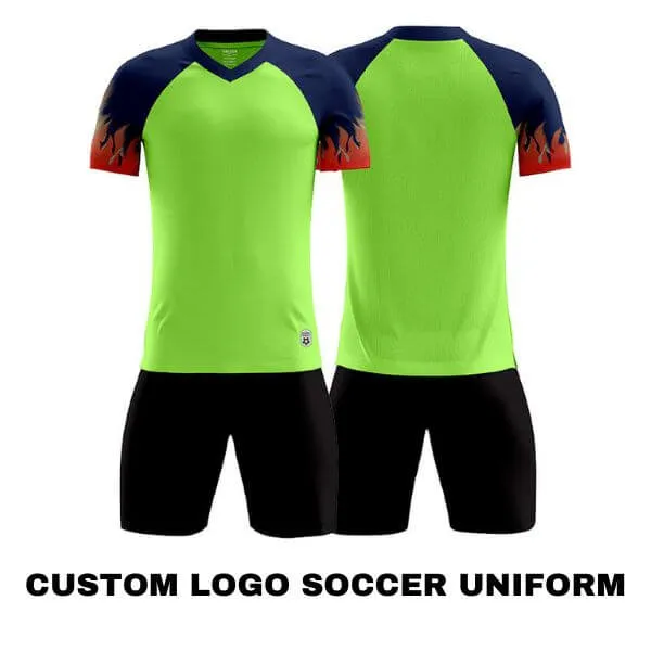 Unisex V-neck Custom Design Soccer Uniforms