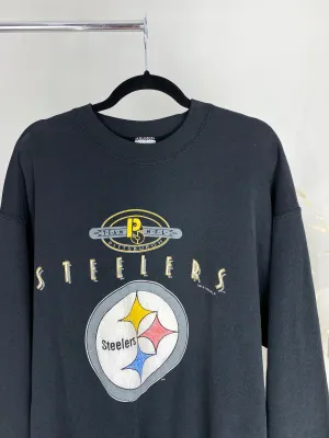 VINTAGE 1993 PITTSBURGH STEELERS BLACK NFL CREWNECK