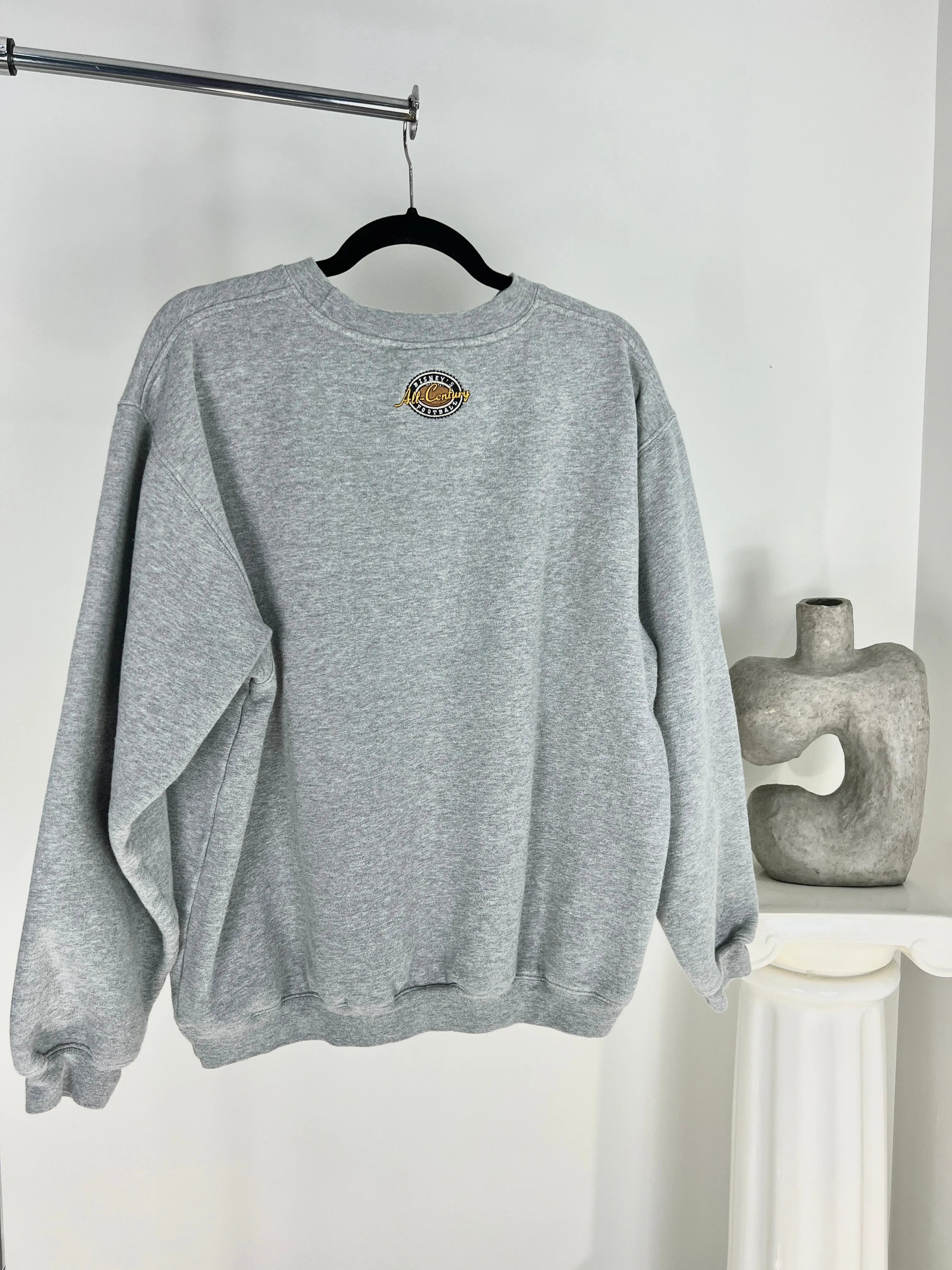 VINTAGE MICKEY MOUSE EMBROIDERED GREY CREWNECK