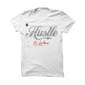 White Cement Jordan 4 OG White T Shirt (Hustle By Any Means)