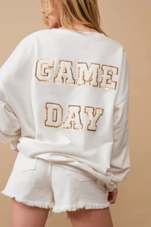 White Game Day Sweatshirt